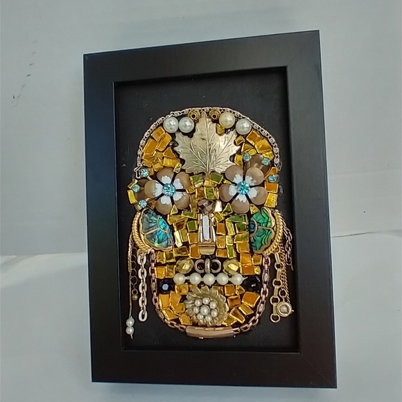 Hand Crafted Other - Gold jewelry skull handcrafted upcycled vintage